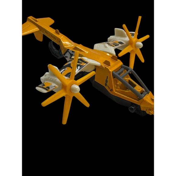 Mattel 2012 Sky Safari SB108 Orange/White Toy Helicopter Collectible Die-Cast Mo - Picture 5 of 9